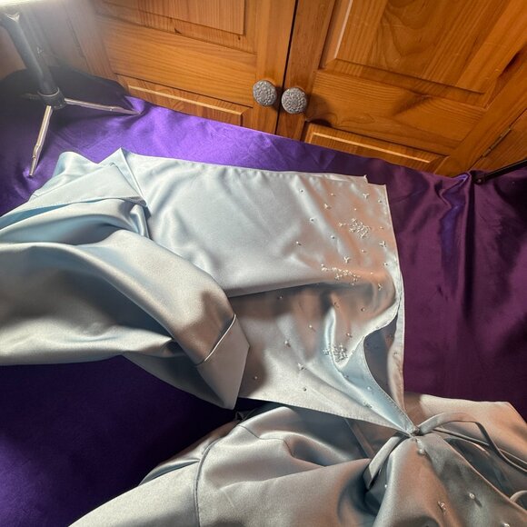 New📌Mary's Beaded Light Blue Formal - Prom - Bridesmaid Dress - Matching Scarf - Picture 12 of 16